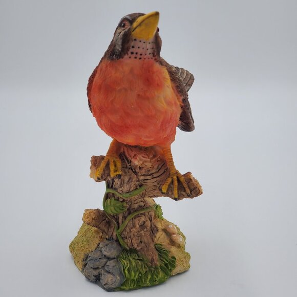 American Robin Bird on a Branch Figurine - Picture 2 of 7